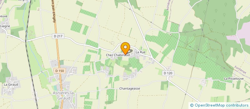 localisation de l'entreprise MONSIEUR GERARD MENARD  ASNIERES-LA-GIRAUD