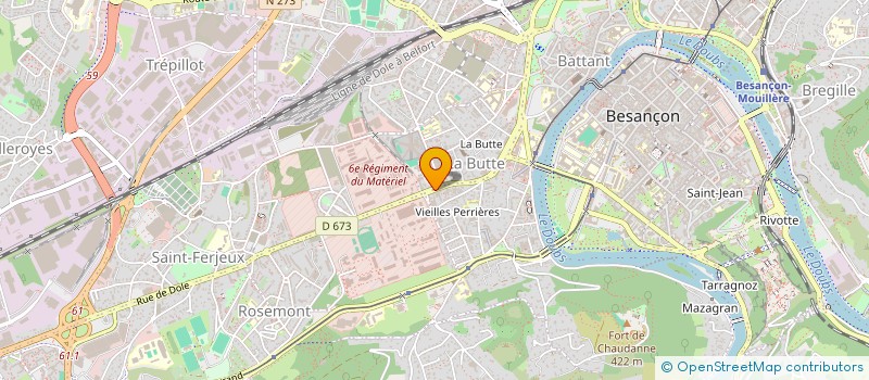 localisation de l'entreprise MONSIEUR GERARD MERCIER  BESANCON