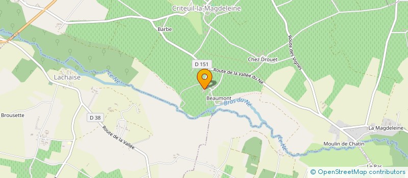 localisation de l'entreprise MONSIEUR GERARD NOBECOURT  BARBEZIEUX SAINT HILAIRE