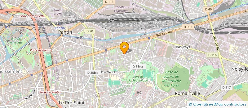 localisation de l'entreprise MONSIEUR GERARD NOGUIER  PANTIN