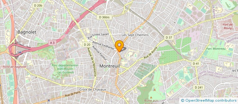localisation de l'entreprise MONSIEUR GERARD OLIVERO à MONTREUIL