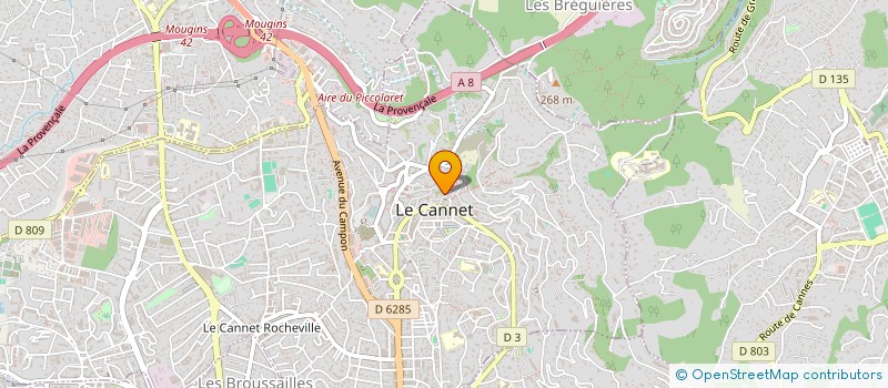 localisation de l'entreprise MONSIEUR GERARD OLIVIER à LE CANNET