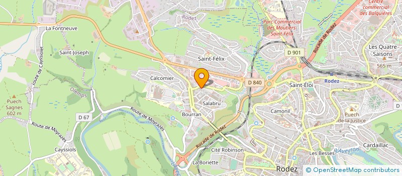 localisation de l'entreprise MONSIEUR GERARD PAGES  RODEZ