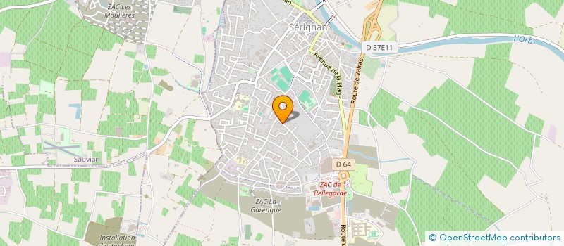 localisation de l'entreprise MONSIEUR GERARD PALERMO  SERIGNAN