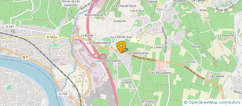 localisation de l'entreprise MONSIEUR GERARD PALISSE  MERCUROL-VEAUNES