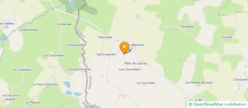 localisation de l'entreprise MONSIEUR GERARD PAVIS à JUVIGNE