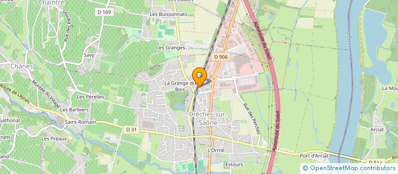 localisation de l'entreprise MONSIEUR GERARD PECHARD  CRECHES-SUR-SAONE