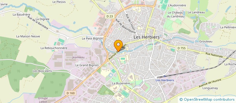 localisation de l'entreprise MONSIEUR GERARD PELLOQUIN à LES HERBIERS
