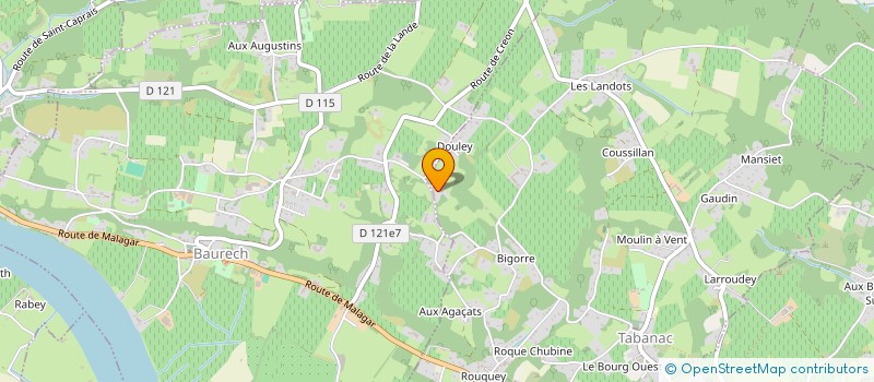 localisation de l'entreprise MONSIEUR GERARD PELTIER  TABANAC