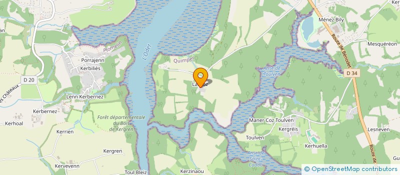 localisation de l'entreprise MONSIEUR GERARD PENNEC  QUIMPER