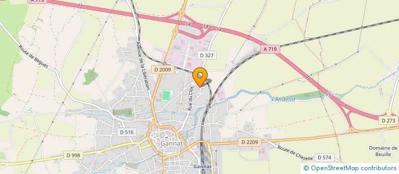 localisation de l'entreprise MONSIEUR GERARD PERRIN  GANNAT