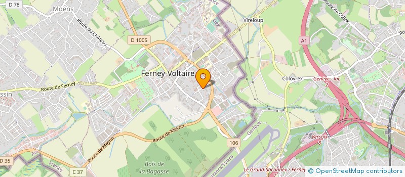 localisation de l'entreprise MONSIEUR GERARD PERRUCHOT à FERNEY-VOLTAIRE