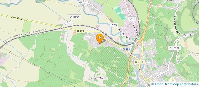 localisation de l'entreprise MONSIEUR GERARD PETIGNY  ARBOIS