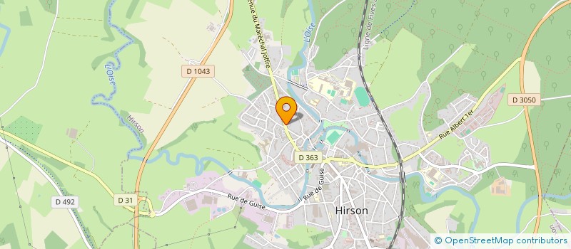 localisation de l'entreprise MONSIEUR GERARD PIERRAIN  HIRSON