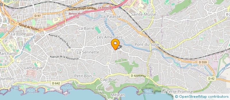 localisation de l'entreprise MONSIEUR GERARD PIERRUGUES  TOULON