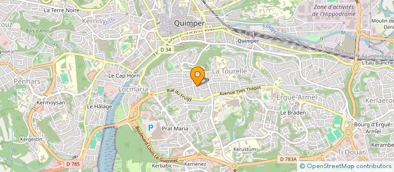 localisation de l'entreprise MONSIEUR GERARD POTIN  QUIMPER