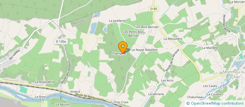 localisation de l'entreprise MONSIEUR GERARD POURADIER  MONTHOU-SUR-CHER