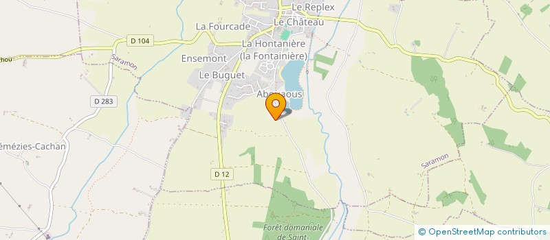 localisation de l'entreprise MONSIEUR GERARD POURCET  SARAMON