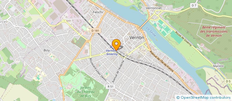 localisation de l'entreprise MONSIEUR GERARD POURFILLET à VERNON