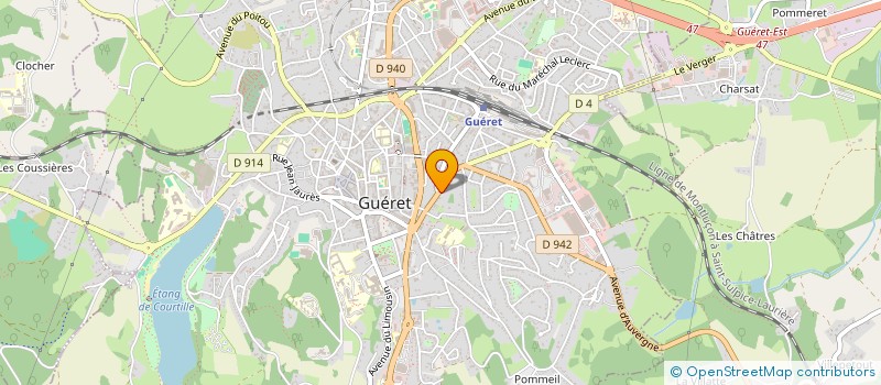 localisation de l'entreprise MONSIEUR GERARD PROHOM à GUERET