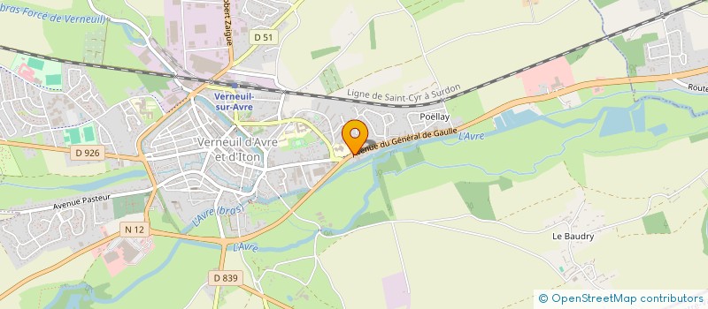 localisation de l'entreprise MONSIEUR GERARD QUATRAVAUX  VERNEUIL D'AVRE ET D'ITON