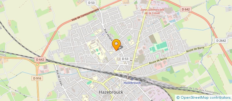 localisation de l'entreprise MONSIEUR GERARD QUILLE  HAZEBROUCK