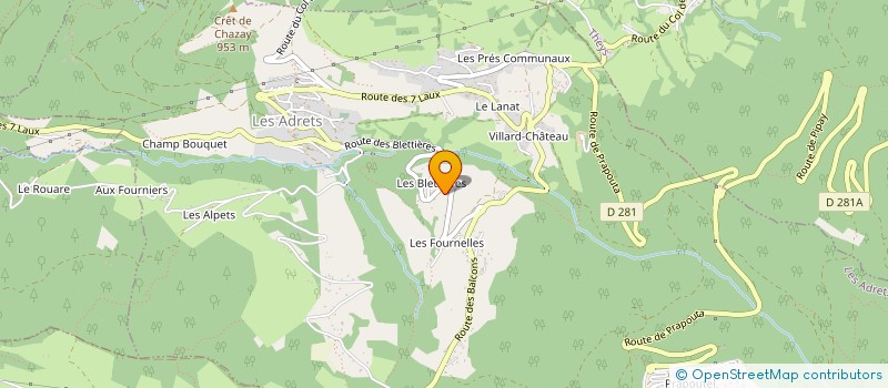 localisation de l'entreprise MONSIEUR GERARD RAMEL  LES ADRETS