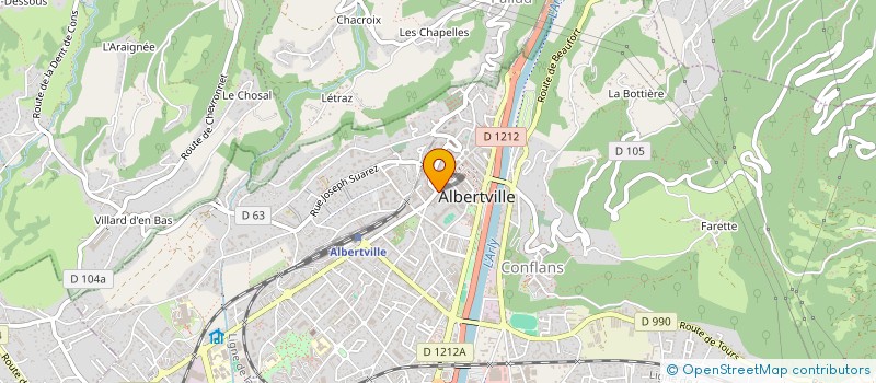 localisation de l'entreprise MONSIEUR GERARD RAYMOND  ALBERTVILLE