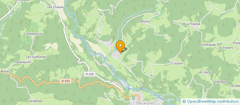 localisation de l'entreprise MONSIEUR GERARD REBOULLET  DESAIGNES