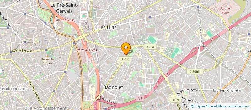 localisation de l'entreprise MONSIEUR GERARD ROQUILLON à BAGNOLET
