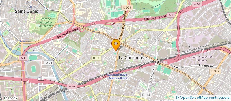 localisation de l'entreprise MONSIEUR GERARD ROUSSEL à LA COURNEUVE