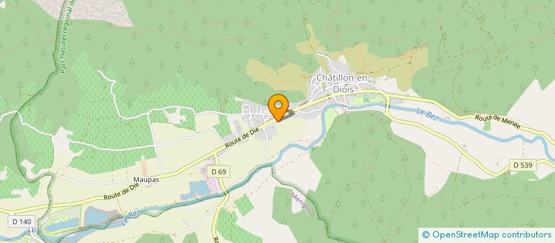 localisation de l'entreprise MONSIEUR GERARD ROUSSIN  CHATILLON-EN-DIOIS