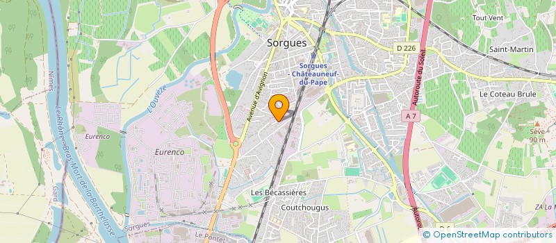 localisation de l'entreprise MONSIEUR GERARD ROUVIERE à SORGUES