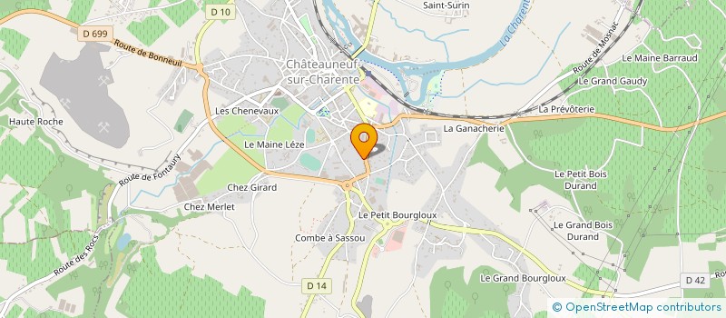 localisation de l'entreprise MONSIEUR GERARD ROY à CHATEAUNEUF-SUR-CHARENTE