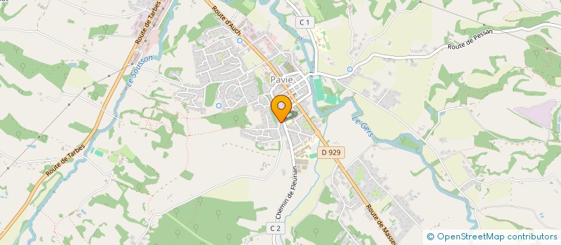 localisation de l'entreprise MONSIEUR GERARD SAJAS  PAVIE