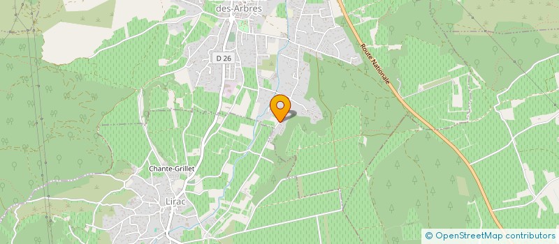 localisation de l'entreprise MONSIEUR GERARD SIMON  SAINT-LAURENT-DES-ARBRES