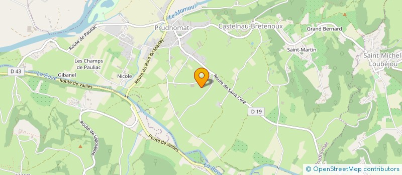 localisation de l'entreprise MONSIEUR GERARD SOIGNET  PRUDHOMAT