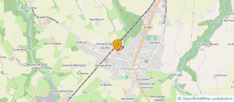 localisation de l'entreprise MONSIEUR GERARD STERVINOU  PLEYBER-CHRIST