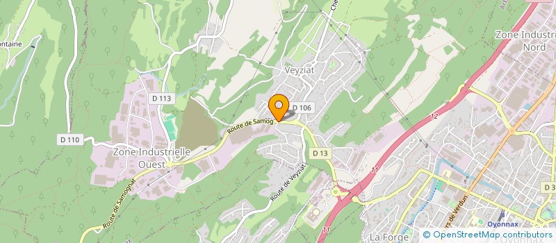 localisation de l'entreprise MONSIEUR GERARD TAVEL à OYONNAX