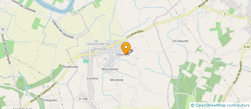 localisation de l'entreprise MONSIEUR GERARD TESTUT  LABASTIDE-DU-TEMPLE