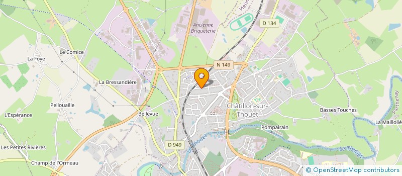 localisation de l'entreprise MONSIEUR GERARD THOMAIN  CHATILLON-SUR-THOUET