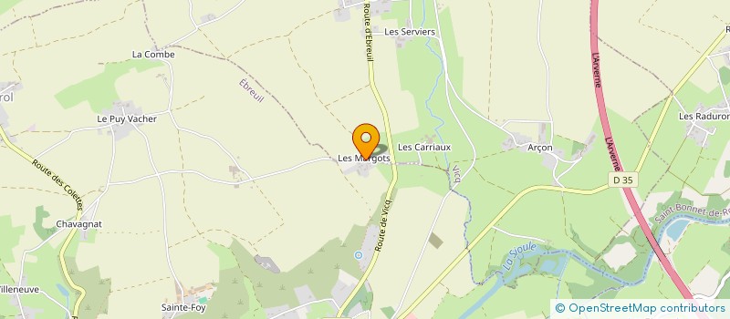 localisation de l'entreprise MONSIEUR GERARD THOMAS  EBREUIL