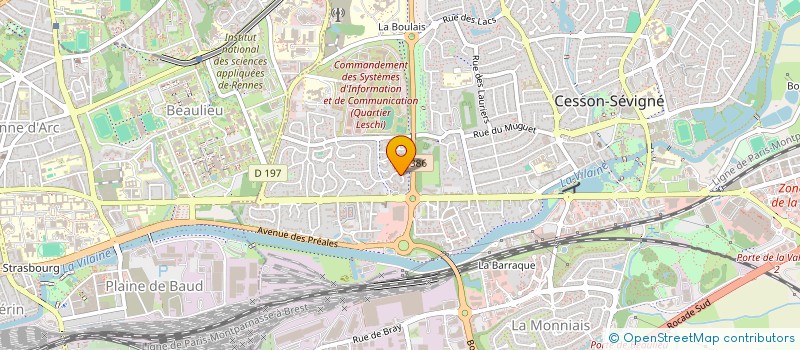 localisation de l'entreprise MONSIEUR GERARD VAILLANT à CESSON-SEVIGNE