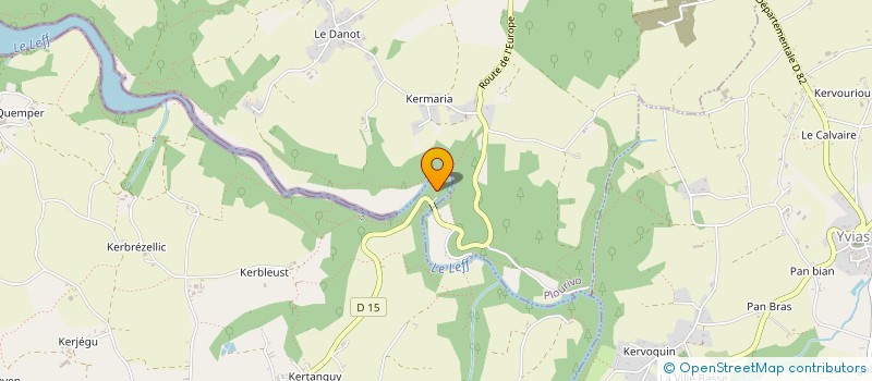 localisation de l'entreprise MONSIEUR GERARD VAN-DORSSELAER  QUEMPER GUEZENNEC