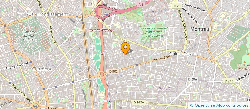 localisation de l'entreprise MONSIEUR GERARD VARTOLOMEI à BAGNOLET
