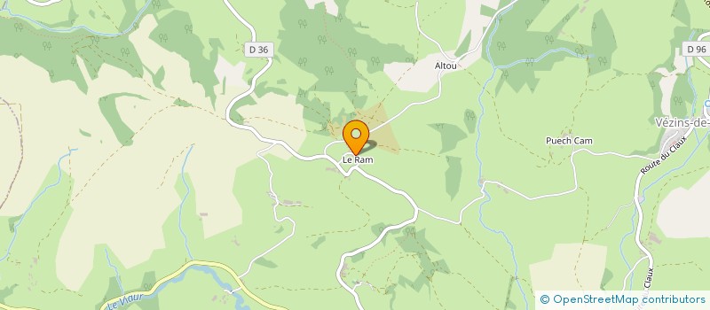 localisation de l'entreprise MONSIEUR GERARD VERDIER  VEZINS-DE-LEVEZOU