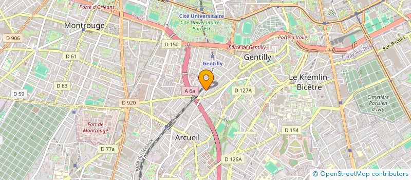 localisation de l'entreprise MONSIEUR GERARD VERGNES à ARCUEIL