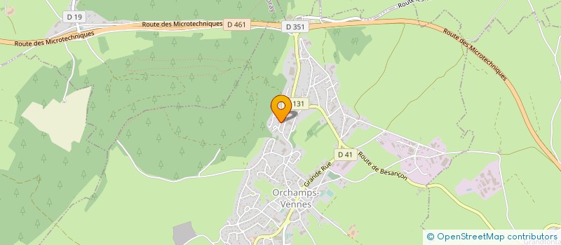 localisation de l'entreprise MONSIEUR GERARD VERNIER à ORCHAMPS-VENNES