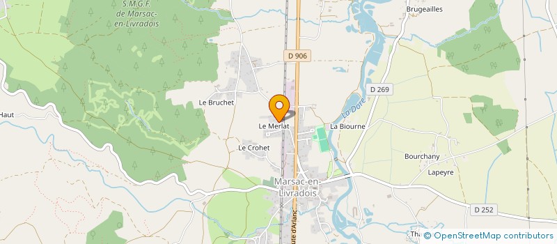 localisation de l'entreprise MONSIEUR GERARD VEYRET  MARSAC-EN-LIVRADOIS