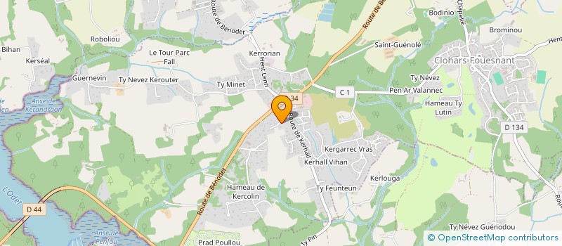 localisation de l'entreprise MONSIEUR GERARD VIGNERON  CLOHARS-FOUESNANT